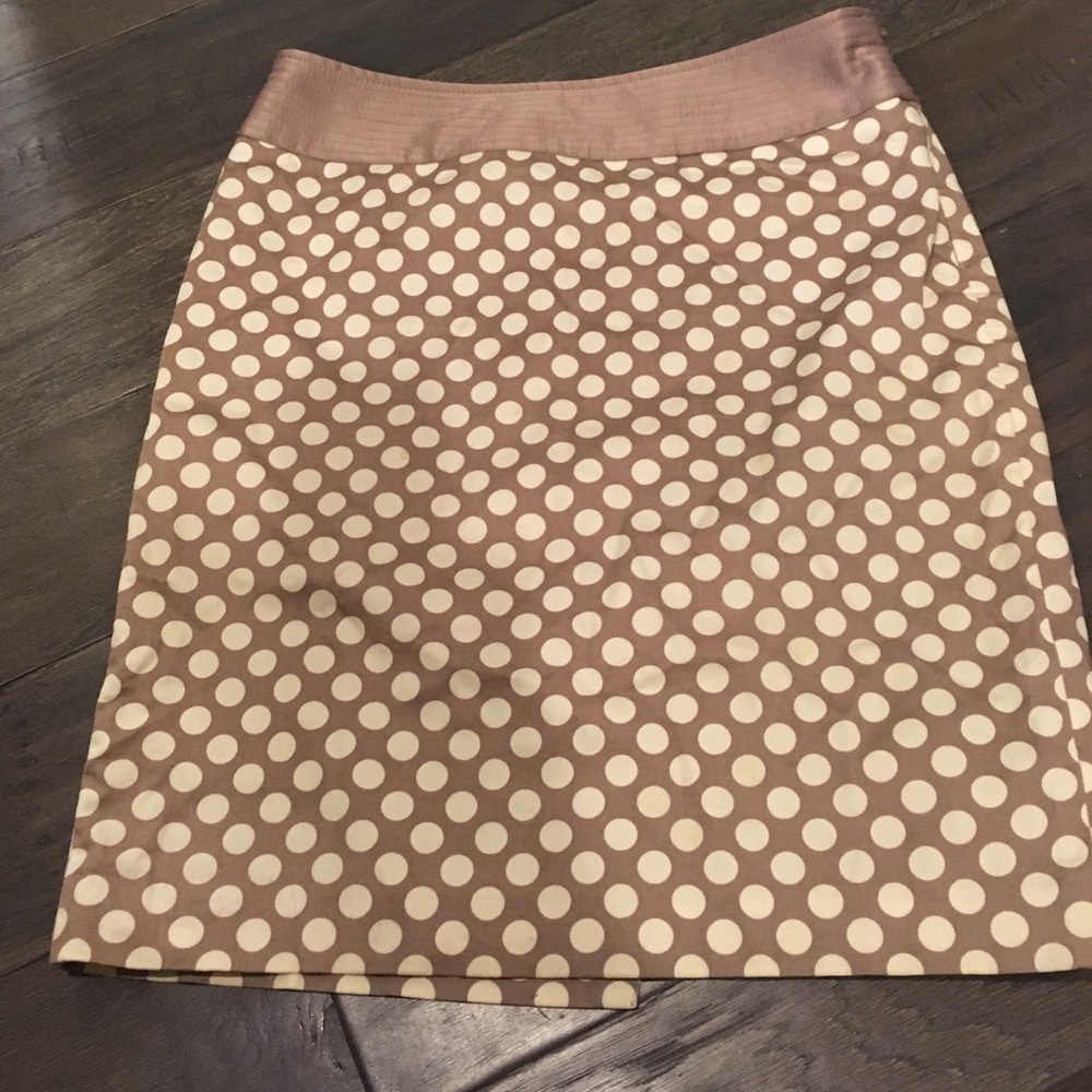 The Limited Rose and White Polka dot skirt